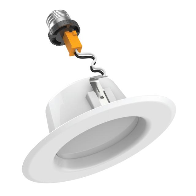 GE Reveal LED Recessed Downlight Fixture, 50 Watt Replacement, 4-Inches, RS4 (1 Pack)