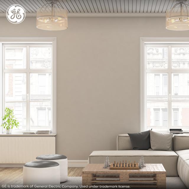 GE 11.8in 2-Light Semi-Flushmount Mentor Family Traditional Brushed Nickel