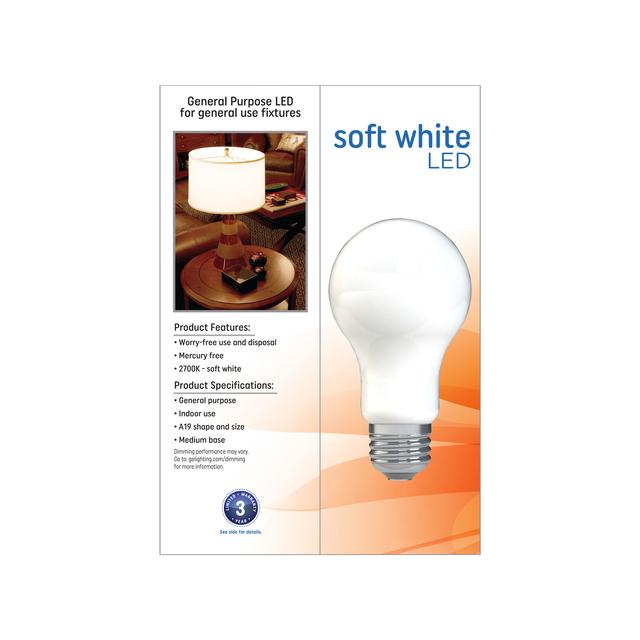 GE Classic LED 40 Watt Replacement, Soft White, A19 General Purpose Bulbs (4 Pack)