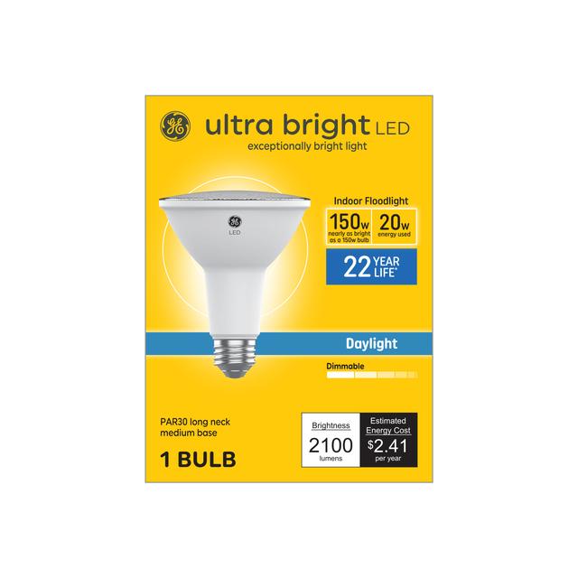 GE Ultra Bright LED 150 Watt Replacement, Daylight, PAR30 Indoor Floodlight Bulb (1 Pack)
