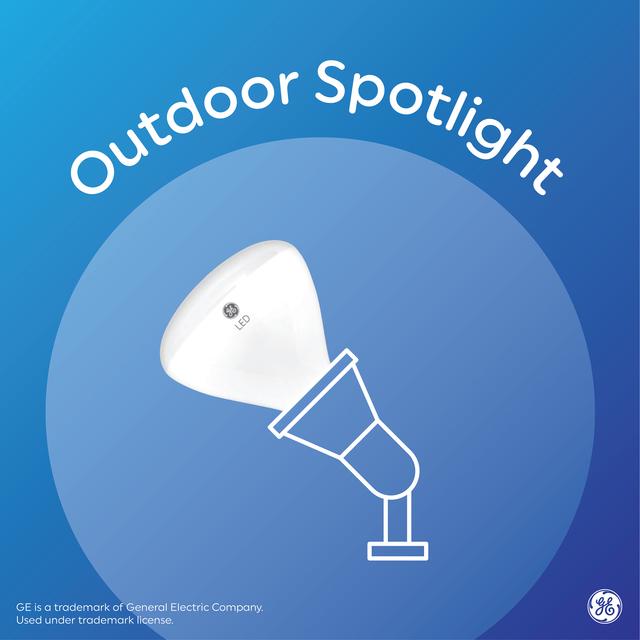 GE Outdoor Style LED 90 Watt Replacement, Daylight, PAR38 Outdoor Spotlights (2 Pack)