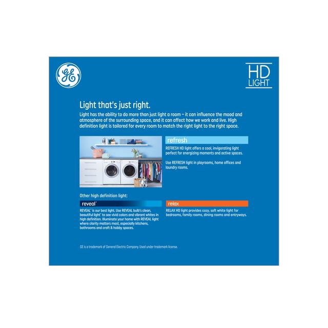 GE Refresh HD LED 65 Watt Replacement, Daylight, BR30 Indoor Floodlight Bulbs (2 Pack)