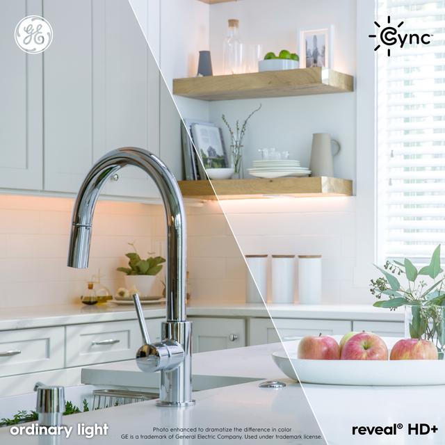 GE Cync Reveal Smart LED Light Bulbs, Works with Alexa and Google Assistant, Bluetooth and Wi-Fi Enabled (4 Pack)