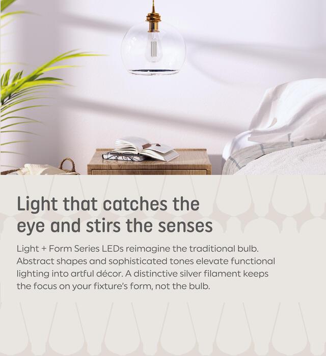 GE Light + Form Silver Filament Daylight 40W ST19 (2 pack)