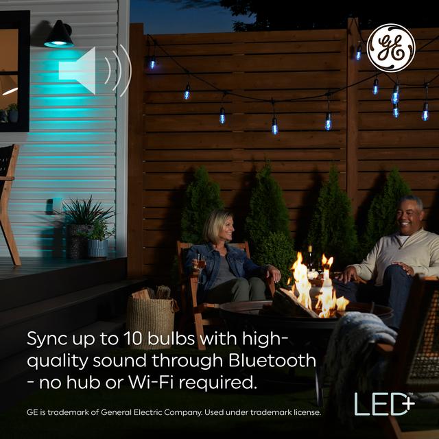 GE LED+ Speaker Warm White and Color 90W Replacement PAR38 Floodlight (1-Pack)