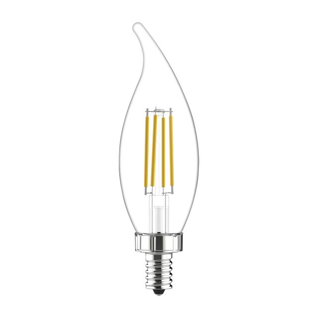GE Basic LED 60 Watt Replacement, Soft White, CA11 Deco - Candle Bulbs (2 Pack)