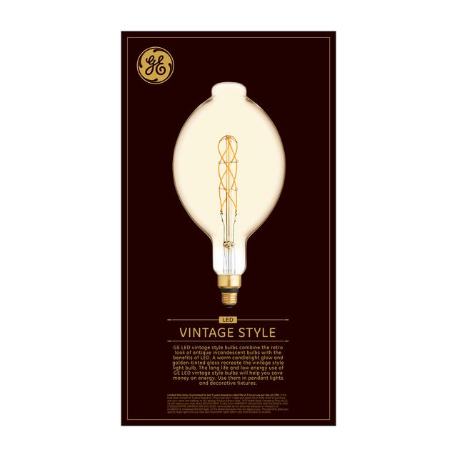 GE Vintage LED 40 Watt Replacement, Candlelight, BT56 Deco - Globe Bulbs (1 Pack)
