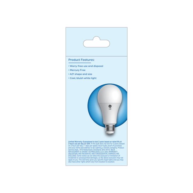GE Basic LED 150/100/50 Watt Replacement, Daylight, A21 3-Way Bulbs (1 Pack)