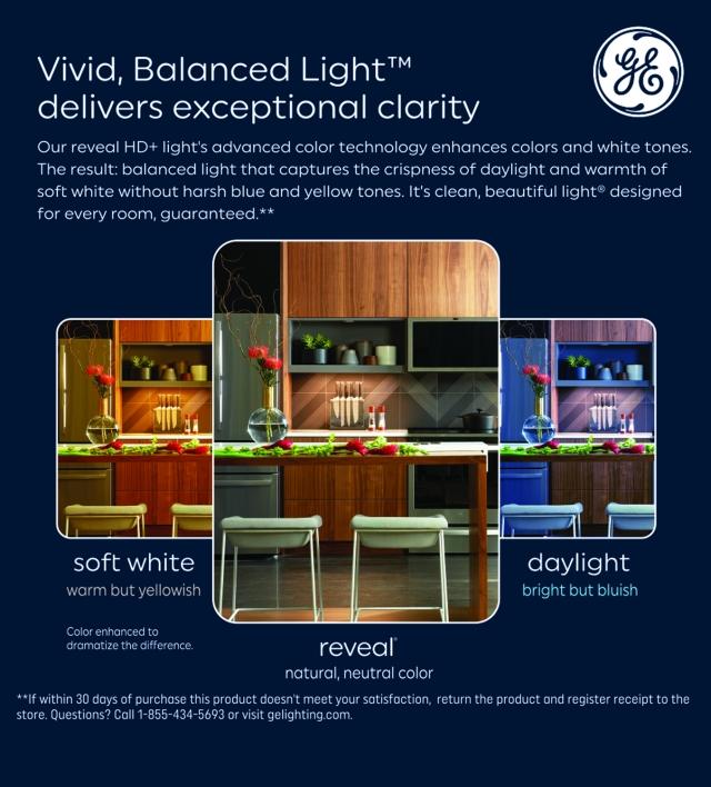 GE Reveal HD+ LED 25 Watt Replacement, Reveal, B11 Deco - Candle Bulbs (3 Pack)