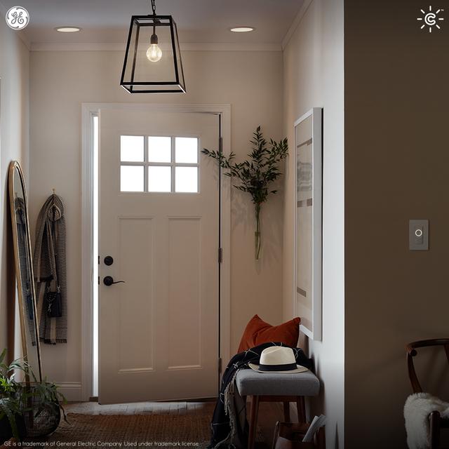 GE Cync Dimmer Smart Switch, Neutral Wire Required, Dimmer + Motion Sensor Switch with Bluetooth and 2.4 GHz WiFi, Alexa and Google Compatible without a Hub (1 Pack)