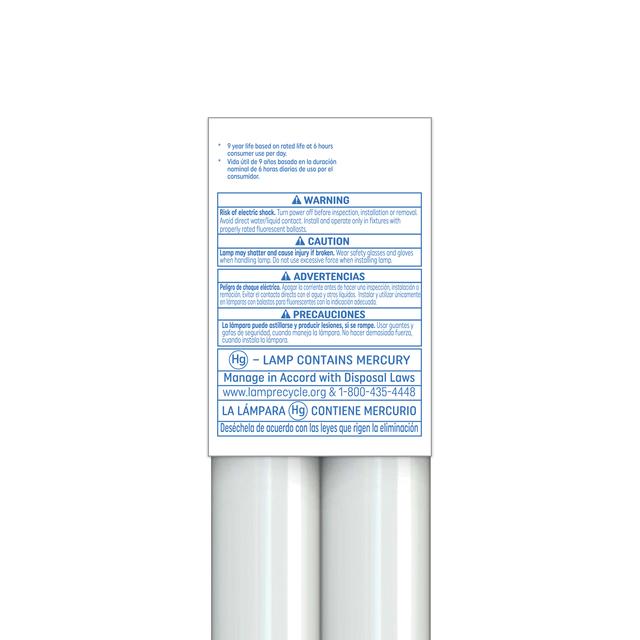GE Daylight 40 Watt 48 Inch T12 G13 Base Fluorescent Tube 2 Pack