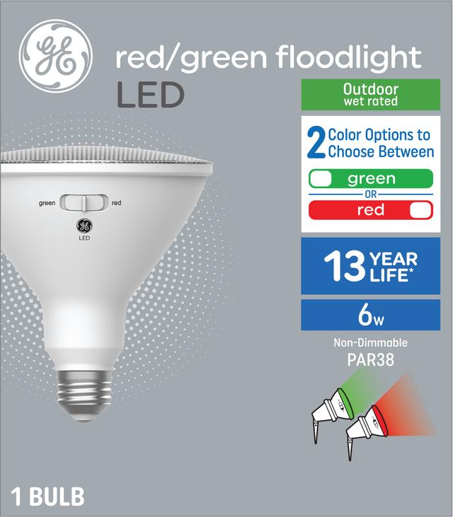 Red and green led flood light bulbs deals