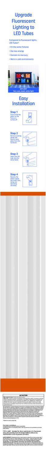 GE LED Replacement Daylight 28 Watt 93.92 Inches T12 G13 Base LED Tube 2 Pack