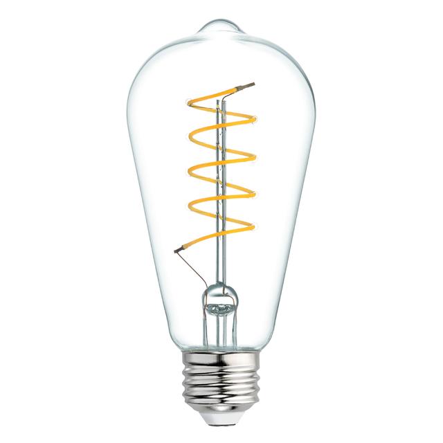 GE Relax HD LED 60 Watt Replacement, Soft White, ST19 Edison Bulbs (2 Pack)