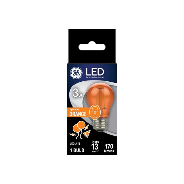 GE Classic LED 40 Watt Replacement, Orange Light, A15 Specialty Bulb (1 Pack)
