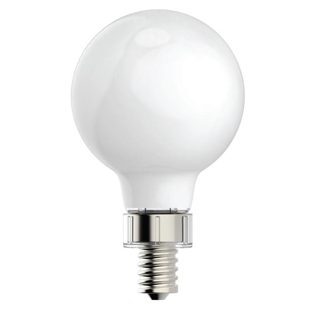 GE Relax HD LED 40 Watt Replacement, Soft White, G16.5 Vanity - Globe Bulbs (2 Pack)