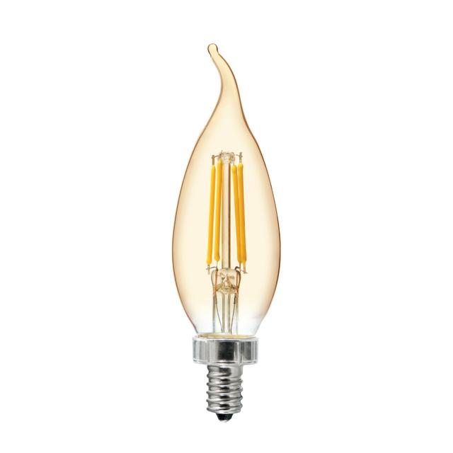 GE Vintage LED 60 Watt Replacement, Candlelight, CA11 Deco - Candle Bulbs (2 Pack)