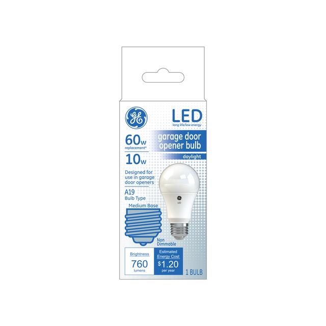 GE Basic LED 60 Watt Replacement, Daylight, A19 Garage Door Opener Bulb (1 Pack)