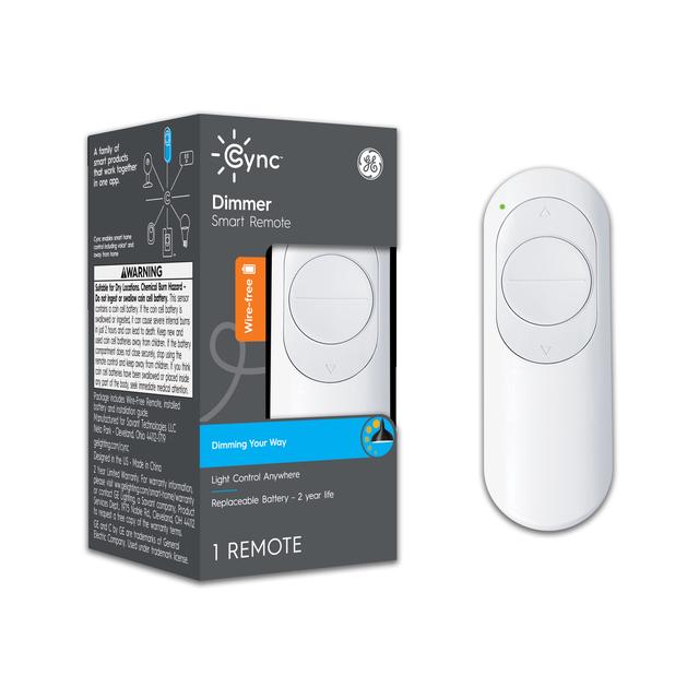 GE Lighting CYNC Smart Dimmer Remote, Bluetooth Enabled, Battery Powered

