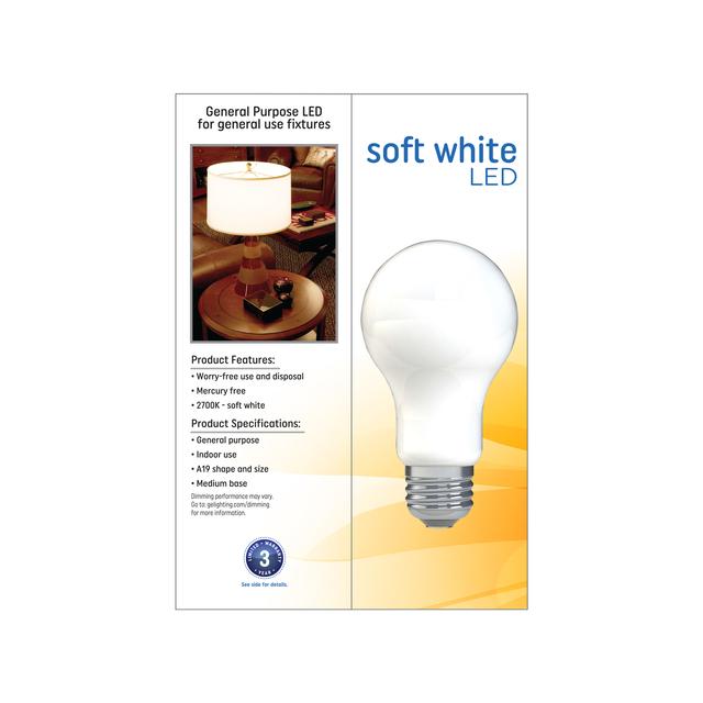 GE Classic LED 100 Watt Replacement, Soft White, A19 General Purpose Bulbs (4 Pack)