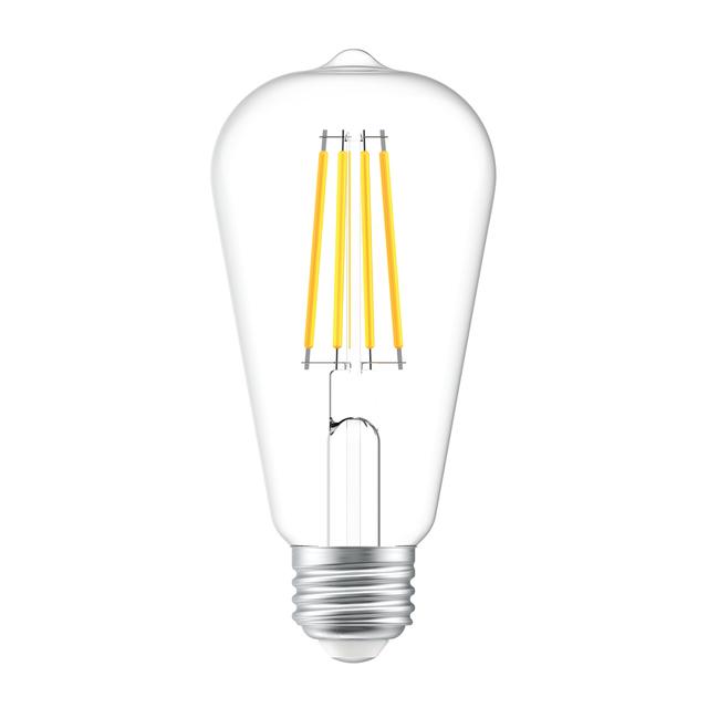 GE Classic LED 100 Watt Replacement, Soft White, ST19 Edison Bulbs (2 Pack)