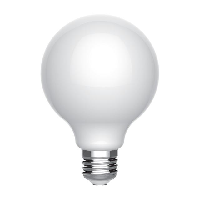 GE Ultra Bright LED 100 Watt Replacement, Soft White, G25 Vanity - Globe Bulbs (2 Pack)