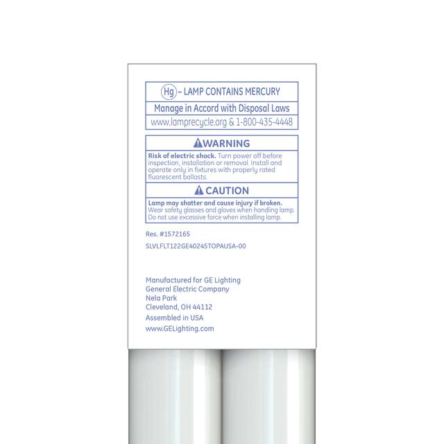 GE Cool White 110 Watt 96 Inch T12 R17d Base Fluorescent Tube 2 Pack