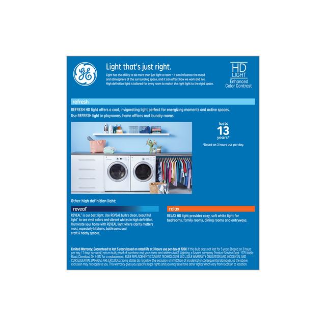 GE Refresh HD LED 40 Watt Replacement, Daylight, ST19 Edison Bulbs (2 Pack)