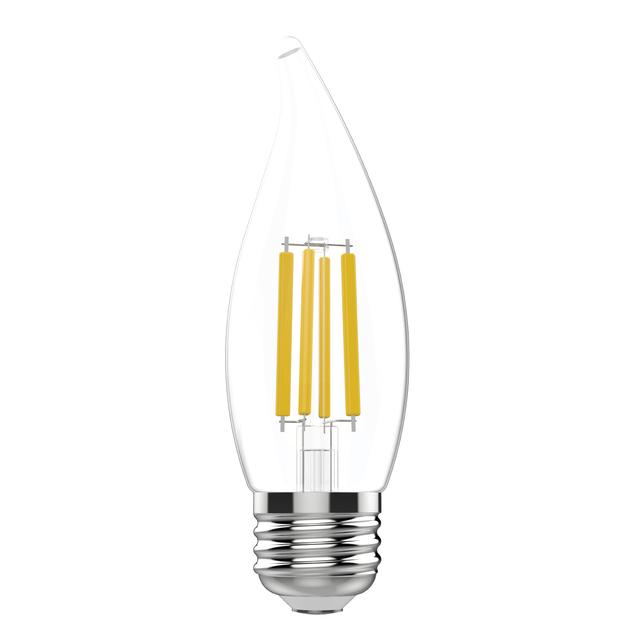 GE Ultra Bright LED 100 Watt Replacement, Soft White, CA12 Deco - Candle Bulbs (3 Pack)