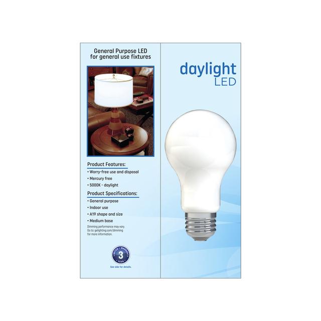 GE Classic LED 75 Watt Replacement, Daylight, A19 General Purpose Bulbs (4 Pack)