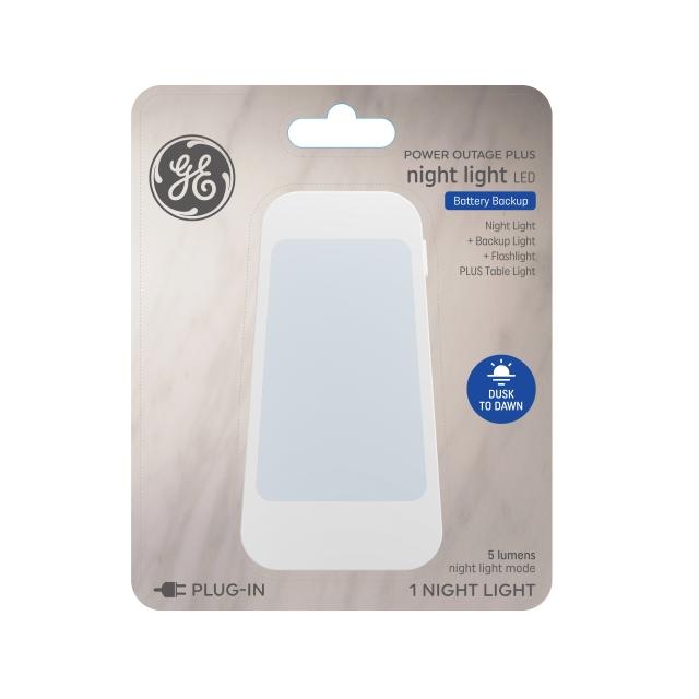 GE LED Power Outage Plus Night Light, Battery Backup, Dusk to Dawn (1-Pack)