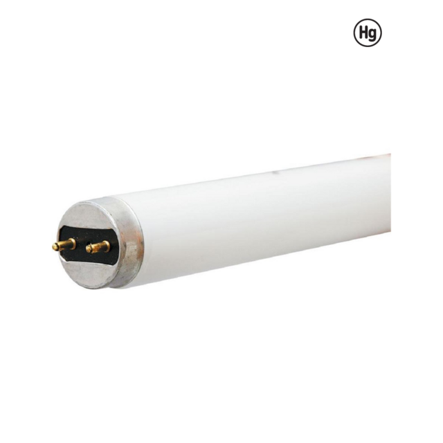GE Bright White 28.4 Watt 48 Inch T8 G13 Base Fluorescent Tube 1 Pack