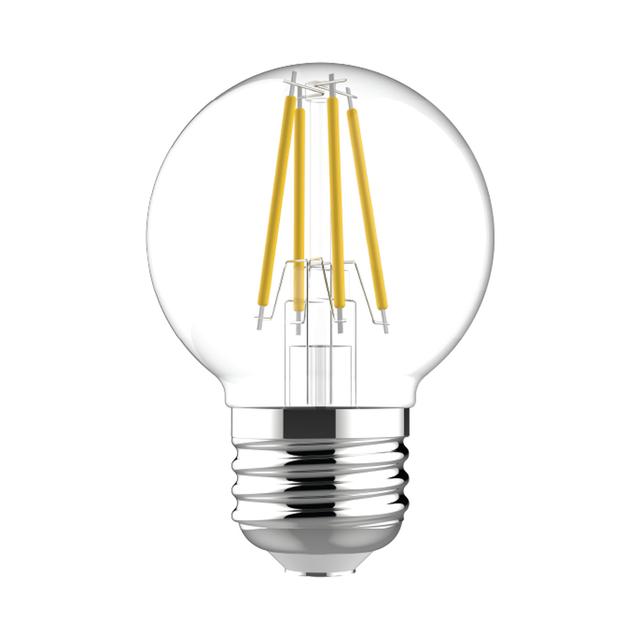 GE Relax HD LED 60 Watt Replacement, Soft White, G16.5 Deco - Globe Bulbs (2 Pack)