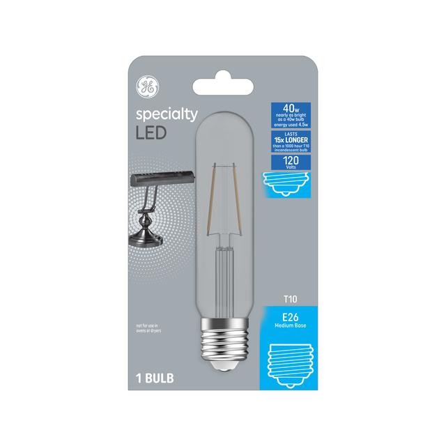 GE Specialty LED 40 Watt Replacement, Soft White, T10 Specialty Bulb (1 Pack)