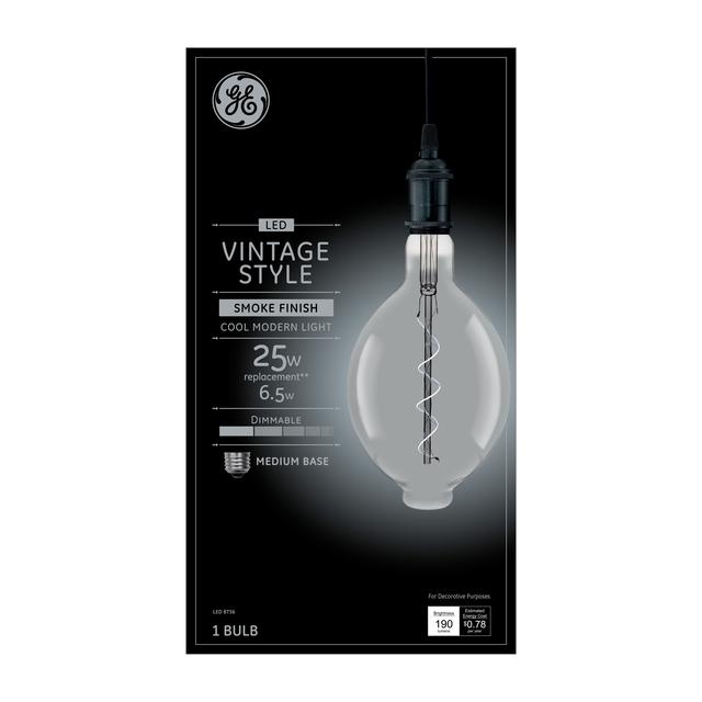 GE Vintage LED 25 Watt Replacement, Daylight, BT56 Deco - Globe Bulbs (1 Pack)