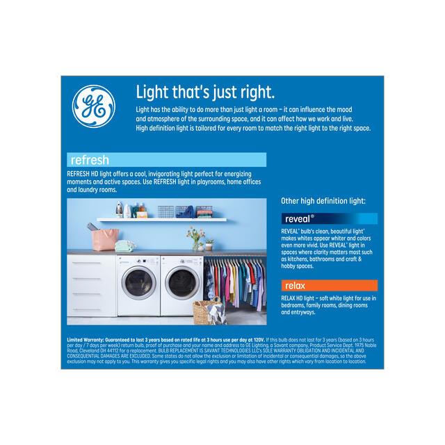 GE Refresh HD LED 65 Watt Replacement, Daylight, BR30 Indoor Floodlight Bulbs (2 Pack)