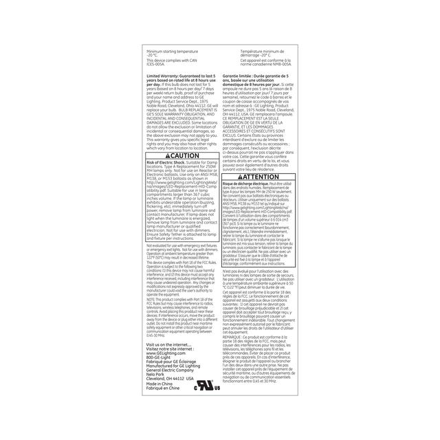 GE Classic LED 250 Watt Replacement, Cool White, ED30 HID Bulb (1 Pack)