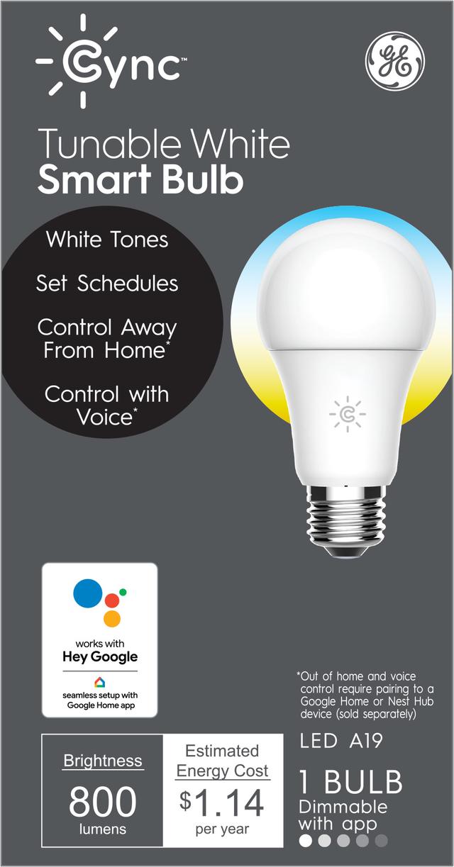 GE Cync Bluetooth Lamps Smart LED Tunable White, Works with Alexa and Google Assistant, Bluetooth Enabled (1 Pack) 