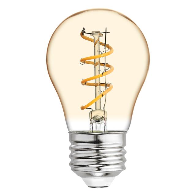 GE Vintage Style A15 LED Light Bulb, Ceiling Fan Bulb, Amber Glass