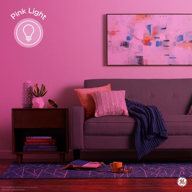 GE Classic LED 40 Watt Replacement, Pink Light, A15 Specialty Bulb (1 Pack)
