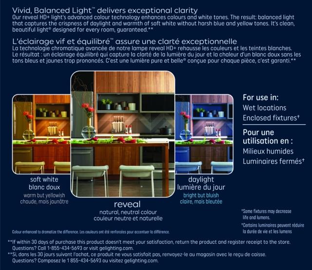 GE Reveal HD+ LED 100 Watt Replacement, Reveal, A19 General Purpose Bulbs (2 Pack)