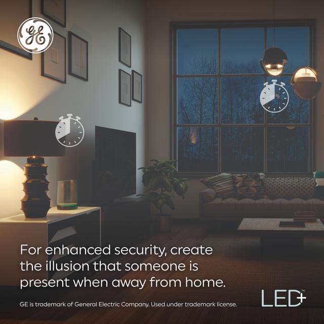 GE LED+ Timer Soft White 60W Replacement LED General Purpose A19 Light Bulb (1-Pack)