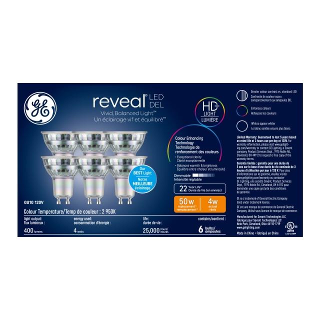 Reveal LED 50W GU10 (6-Pack) (FR)