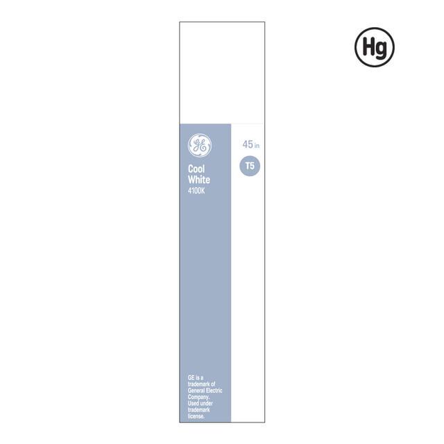 GE Cool White 54 Watt 59.06 Inch T5 G5 Base Fluorescent Tube 1 Pack