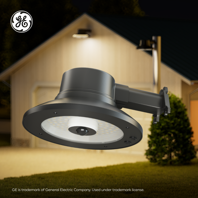 GE Outdoor Security Area Light, Motion & Dusk to Dawn Sensor, Solar Light, 1200 Lumens