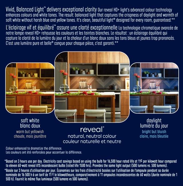 Reveal LED Clear 60W A15 (2-Pack)