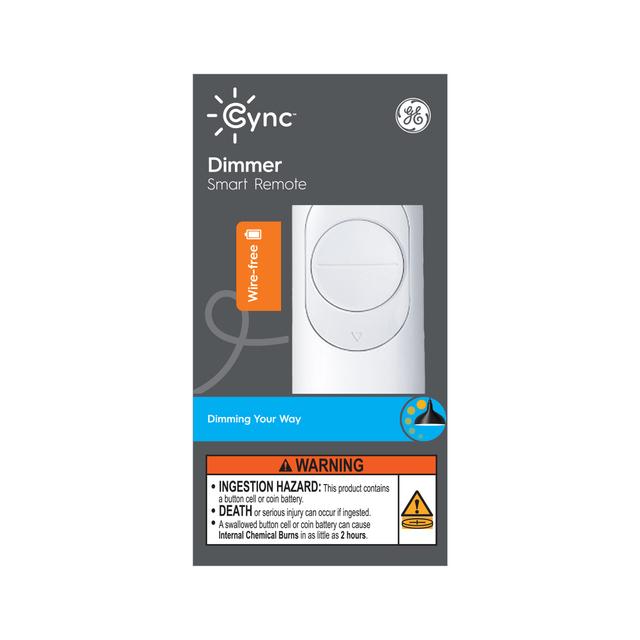 GE CYNC Smart Dimmer Remote, compatible Bluetooth, alimenté par batterie