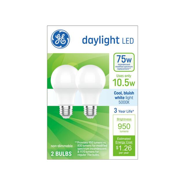 GE 75-Watt A19 General Purpose Light Bulbs – 1 Or 4 Pack Available
