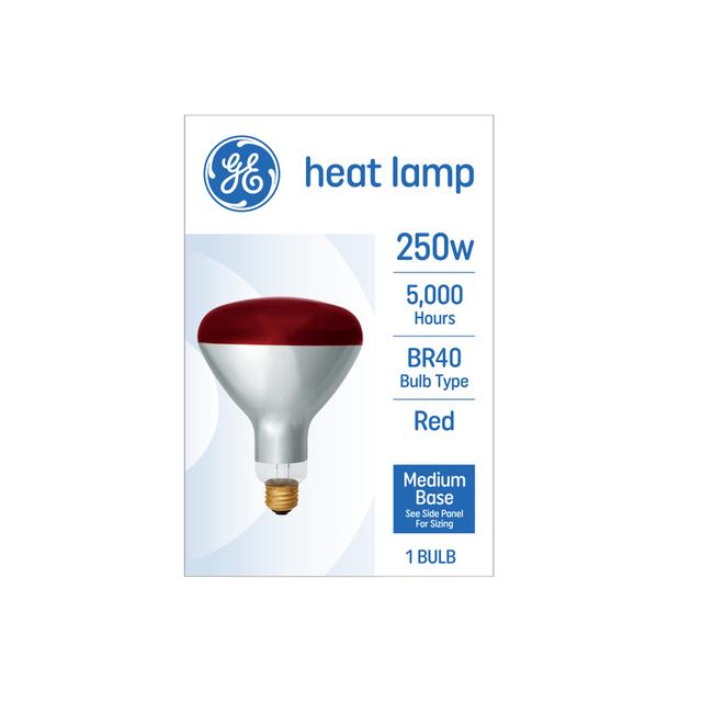 GE Incandescent 250 Watt, BR40 Heat Lamp Bulbs (1 Pack)