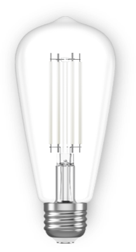 GE White Filament ST19 LED Light Bulbs, Edison Style Bulb, 60 Watt Replacement, Daylight (2 Pack)